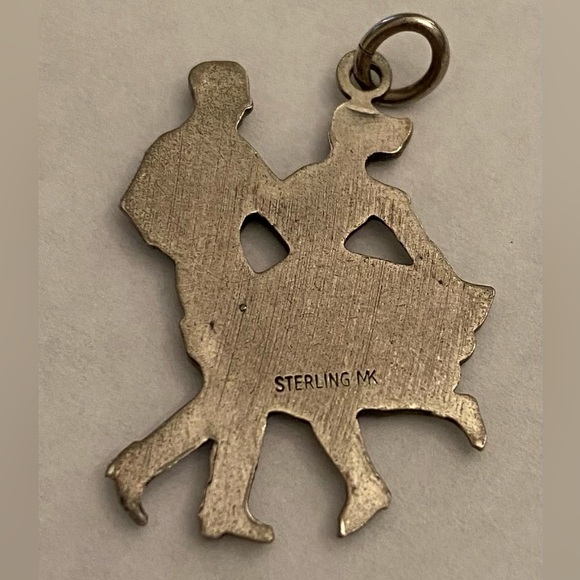 1960’s Vintage Sterling MK Dancing Couple Charm - Picture 2 of 4